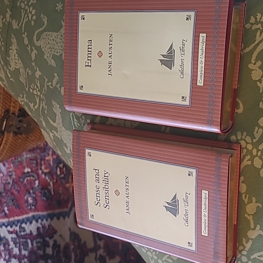 Emma ,Sence and Sensibility books by Jane Austin.